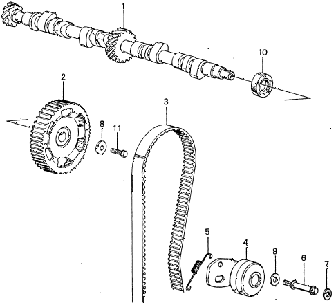 1983 civic **(1500) 4 DOOR HMT CAMSHAFT - TIMING BELT diagram 1983 civic **(1500) 4 DOOR HMT CAMSHAFT - TIMING BELT diagram