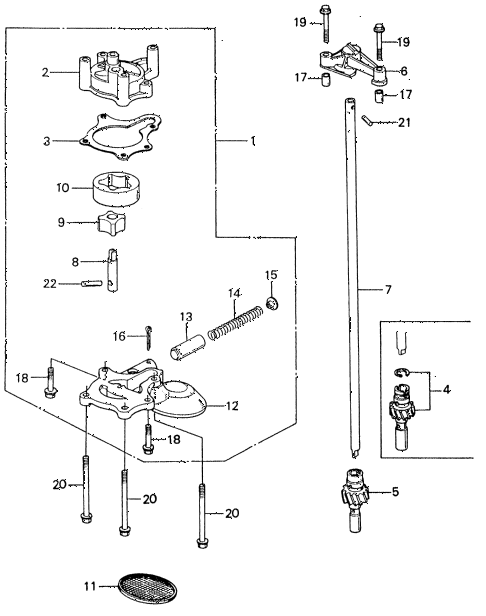 1983 civic **(1500) 4 DOOR 5MT OIL PUMP diagram 1983 civic **(1500) 4 DOOR 5MT OIL PUMP diagram