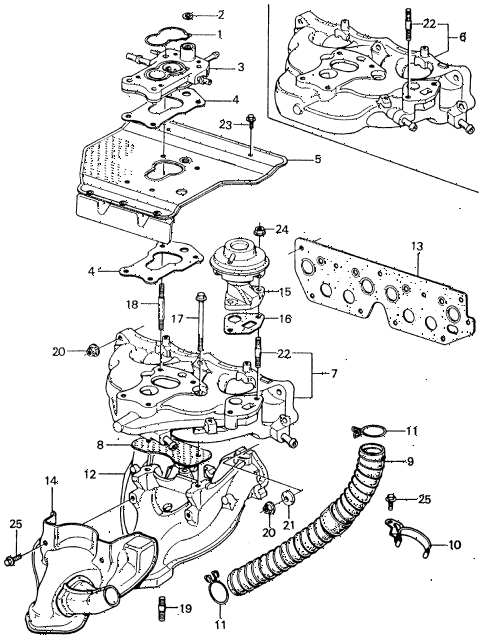 1981 civic **(1500) 4 DOOR 5MT CARBURETOR INSULATOR - MANIFOLD ( 1981 civic **(1500) 4 DOOR 5MT CARBURETOR INSULATOR - MANIFOLD (