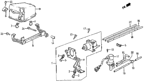 1987 prelude DX 2 DOOR 5MT AIR JET CONTROL (DX) diagram 1987 prelude DX 2 DOOR 5MT AIR JET CONTROL (DX) diagram