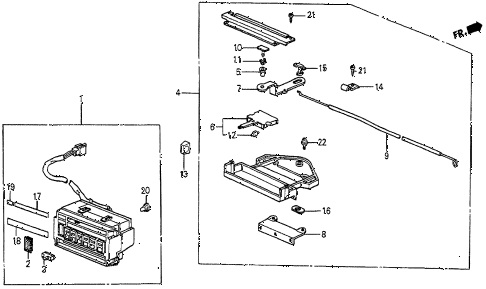 1987 prelude SI 2 DOOR 5MT HEATER LEVER diagram 1987 prelude SI 2 DOOR 5MT HEATER LEVER diagram