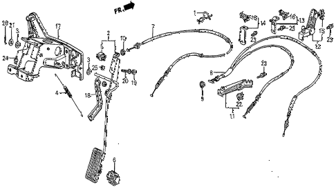1984 prelude DX 2 DOOR 5MT ACCELERATOR PEDAL (DX) diagram 1984 prelude DX 2 DOOR 5MT ACCELERATOR PEDAL (DX) diagram
