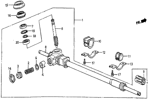 1983 prelude DX 2 DOOR 5MT STEERING GEAR BOX ( 1983 prelude DX 2 DOOR 5MT STEERING GEAR BOX (