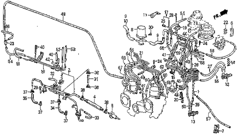 1983 prelude DX 2 DOOR 5MT FUEL LINES (1) diagram 1983 prelude DX 2 DOOR 5MT FUEL LINES (1) diagram