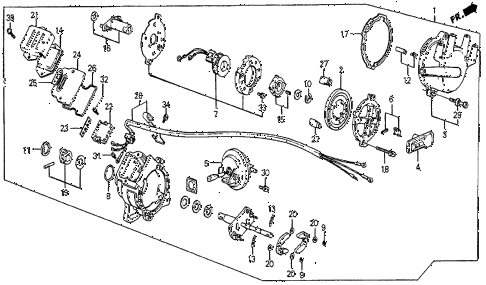 1983 prelude DX 2 DOOR 5MT DISTRIBUTOR (1) (TEC) diagram 1983 prelude DX 2 DOOR 5MT DISTRIBUTOR (1) (TEC) diagram