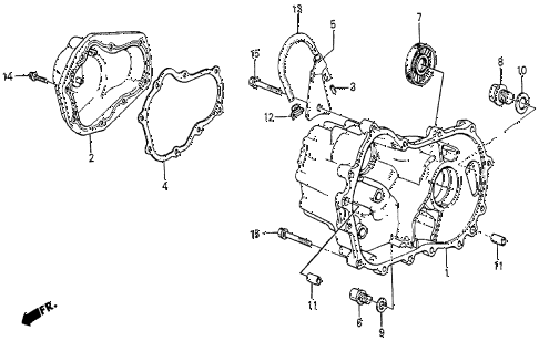 1985 prelude SI 2 DOOR 5MT MT TRANSMISSION HOUSING diagram 1985 prelude SI 2 DOOR 5MT MT TRANSMISSION HOUSING diagram