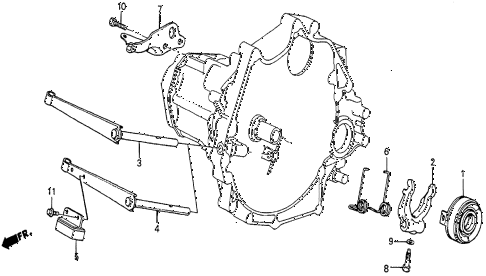 1983 prelude DX 2 DOOR 5MT MT CLUTCH RELEASE diagram 1983 prelude DX 2 DOOR 5MT MT CLUTCH RELEASE diagram