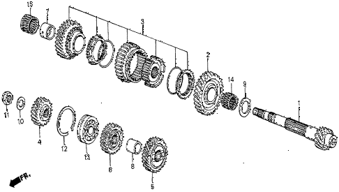1985 prelude SI 2 DOOR 5MT MT COUNTERSHAFT diagram 1985 prelude SI 2 DOOR 5MT MT COUNTERSHAFT diagram