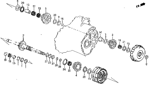 1986 crx DX 2 DOOR 4AT 4AT MAINSHAFT diagram 1986 crx DX 2 DOOR 4AT 4AT MAINSHAFT diagram