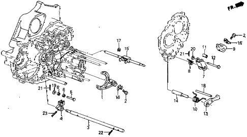 1986 crx DX 2 DOOR 4AT 4AT SHIFT FORK diagram 1986 crx DX 2 DOOR 4AT 4AT SHIFT FORK diagram