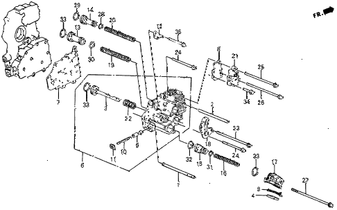 1987 crx DX 2 DOOR 4AT 4AT SERVO BODY diagram 1987 crx DX 2 DOOR 4AT 4AT SERVO BODY diagram