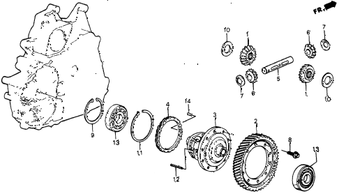 1986 crx DX 2 DOOR 4AT 4AT DIFFERENTIAL GEAR diagram 1986 crx DX 2 DOOR 4AT 4AT DIFFERENTIAL GEAR diagram