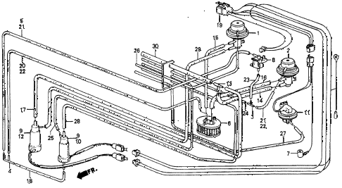 1985 crx DX 2 DOOR 3AT NO. 2 TUBING ( 1985 crx DX 2 DOOR 3AT NO. 2 TUBING (