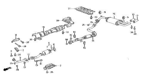 1987 crx SI 2 DOOR 5MT EXHAUST SYSTEM (PGM-FI) diagram 1987 crx SI 2 DOOR 5MT EXHAUST SYSTEM (PGM-FI) diagram