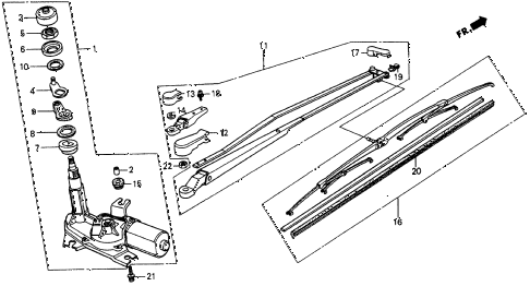 1987 crx SI 2 DOOR 5MT REAR WIPER diagram 1987 crx SI 2 DOOR 5MT REAR WIPER diagram