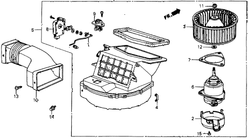 1987 crx DX 2 DOOR 4AT HEATER BLOWER diagram 1987 crx DX 2 DOOR 4AT HEATER BLOWER diagram
