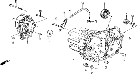 1985 crx DX 2 DOOR 5MT MT TRANSMISSION HOUSING diagram 1985 crx DX 2 DOOR 5MT MT TRANSMISSION HOUSING diagram