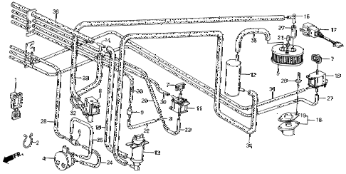 1987 civic SI(1500) 3 DOOR 5MT CONTROL BOX TUBING (SI) diagram 1987 civic SI(1500) 3 DOOR 5MT CONTROL BOX TUBING (SI) diagram