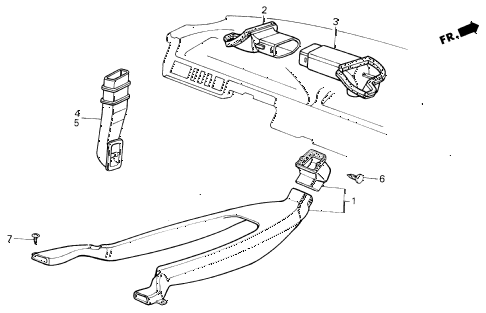 1986 civic GL 4 DOOR 5MT HEATER DUCT diagram 1986 civic GL 4 DOOR 5MT HEATER DUCT diagram