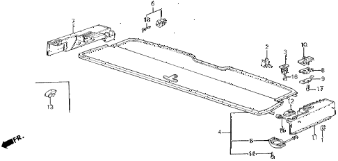 1987 civic DX(1500) 3 DOOR 5MT REAR SHELF 3DR diagram 1987 civic DX(1500) 3 DOOR 5MT REAR SHELF 3DR diagram