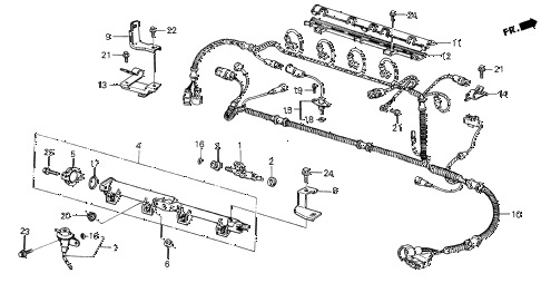 1986 civic SI(1500) 3 DOOR 5MT FUEL PIPE (SI) diagram 1986 civic SI(1500) 3 DOOR 5MT FUEL PIPE (SI) diagram