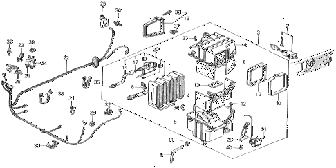 1986 civic **(1300) 3 DOOR 4MT A/C UNIT (KEIHIN) diagram 1986 civic **(1300) 3 DOOR 4MT A/C UNIT (KEIHIN) diagram