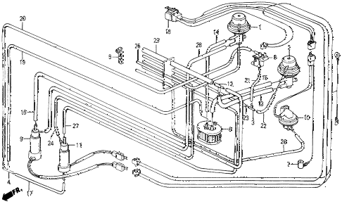 1987 civic DX 5 DOOR 5MT NO. 2 CONTROL BOX (2) diagram 1987 civic DX 5 DOOR 5MT NO. 2 CONTROL BOX (2) diagram