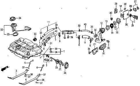 1987 civic WV 5 DOOR 5MT FUEL TANK diagram 1987 civic WV 5 DOOR 5MT FUEL TANK diagram