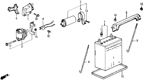 1987 civic DX 5 DOOR 5MT IGNITION COIL - BATTERY diagram 1987 civic DX 5 DOOR 5MT IGNITION COIL - BATTERY diagram