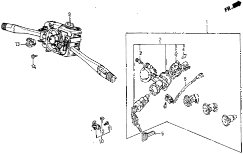 1987 civic DX 5 DOOR 5MT STEERING WHEEL SWITCH diagram 1987 civic DX 5 DOOR 5MT STEERING WHEEL SWITCH diagram