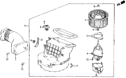 1987 civic DX 5 DOOR 5MT HEATER BLOWER diagram 1987 civic DX 5 DOOR 5MT HEATER BLOWER diagram