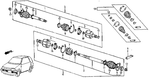 1987 civic WV 5 DOOR 5MT DRIVESHAFT diagram 1987 civic WV 5 DOOR 5MT DRIVESHAFT diagram