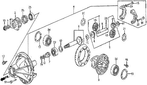 1986 civic 4WD 5 DOOR 5MT REAR DIFFERENTIAL diagram 1986 civic 4WD 5 DOOR 5MT REAR DIFFERENTIAL diagram