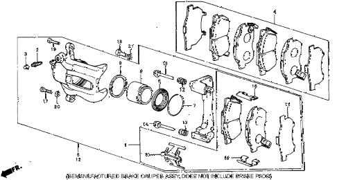 1986 civic 4WD 5 DOOR 5MT FRONT BRAKE diagram 1986 civic 4WD 5 DOOR 5MT FRONT BRAKE diagram