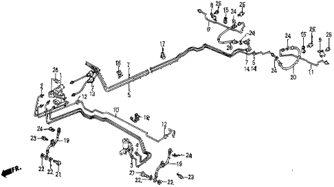 1986 civic 4WD 5 DOOR 5MT BRAKE LINES diagram 1986 civic 4WD 5 DOOR 5MT BRAKE LINES diagram