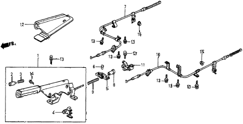 1986 civic 4WD 5 DOOR 5MT PARKING BRAKE diagram 1986 civic 4WD 5 DOOR 5MT PARKING BRAKE diagram