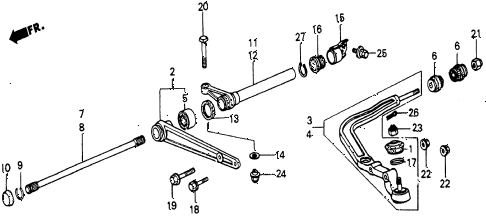 1986 civic 4WD 5 DOOR 5MT FRONT LOWER ARM diagram 1986 civic 4WD 5 DOOR 5MT FRONT LOWER ARM diagram