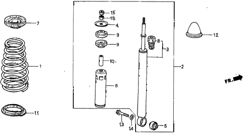 1986 civic 4WD 5 DOOR 5MT REAR SHOCK ABSORBER diagram 1986 civic 4WD 5 DOOR 5MT REAR SHOCK ABSORBER diagram