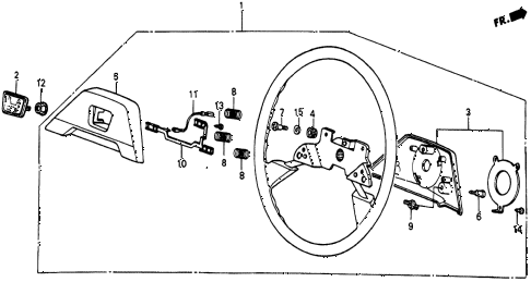 1986 civic 4WD 5 DOOR 5MT STEERING WHEEL (4) diagram 1986 civic 4WD 5 DOOR 5MT STEERING WHEEL (4) diagram