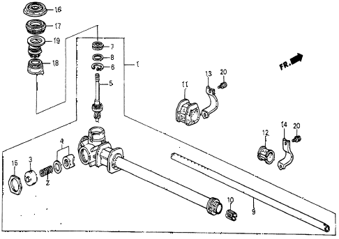 1986 civic 4WD 5 DOOR 5MT STEERING GEAR BOX (2) diagram 1986 civic 4WD 5 DOOR 5MT STEERING GEAR BOX (2) diagram