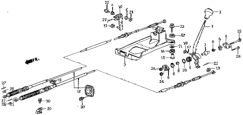 1986 civic 4WD 5 DOOR 5MT SHIFT LEVER diagram 1986 civic 4WD 5 DOOR 5MT SHIFT LEVER diagram