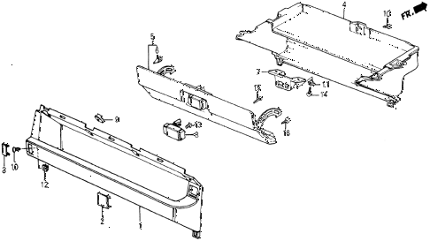 1986 civic 4WD 5 DOOR 5MT GLOVE BOX COMPONENTS diagram 1986 civic 4WD 5 DOOR 5MT GLOVE BOX COMPONENTS diagram