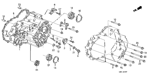 1988 accord LX 4 DOOR 4AT AT TRANSMISSION HOUSING diagram 1988 accord LX 4 DOOR 4AT AT TRANSMISSION HOUSING diagram