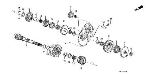 1988 accord LXI 3 DOOR 4AT AT COUNTERSHAFT diagram 1988 accord LXI 3 DOOR 4AT AT COUNTERSHAFT diagram