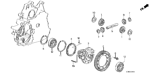 1989 accord SEI 4 DOOR 4AT AT DIFFERENTIAL GEAR diagram 1989 accord SEI 4 DOOR 4AT AT DIFFERENTIAL GEAR diagram