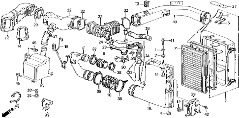 1986 accord LXI 3 DOOR 4AT AIR CLEANER (PGM-FI) diagram 1986 accord LXI 3 DOOR 4AT AIR CLEANER (PGM-FI) diagram