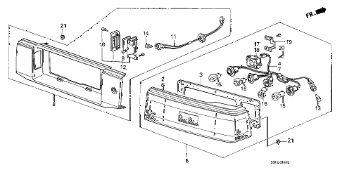 1987 accord LXI 3 DOOR 5MT TAILLIGHT (3D) 3DR diagram 1987 accord LXI 3 DOOR 5MT TAILLIGHT (3D) 3DR diagram