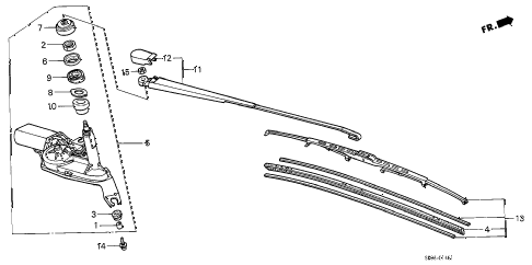 1986 accord DX 3 DOOR 4AT REAR WINDSHIELD WIPER diagram 1986 accord DX 3 DOOR 4AT REAR WINDSHIELD WIPER diagram
