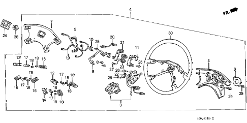 1989 accord LXI 4 DOOR 4AT STEERING WHEEL (NIPPON PURASUTO) (3) diagram 1989 accord LXI 4 DOOR 4AT STEERING WHEEL (NIPPON PURASUTO) (3) diagram
