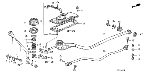 1987 accord LXI 3 DOOR 5MT SHIFT LEVER diagram 1987 accord LXI 3 DOOR 5MT SHIFT LEVER diagram
